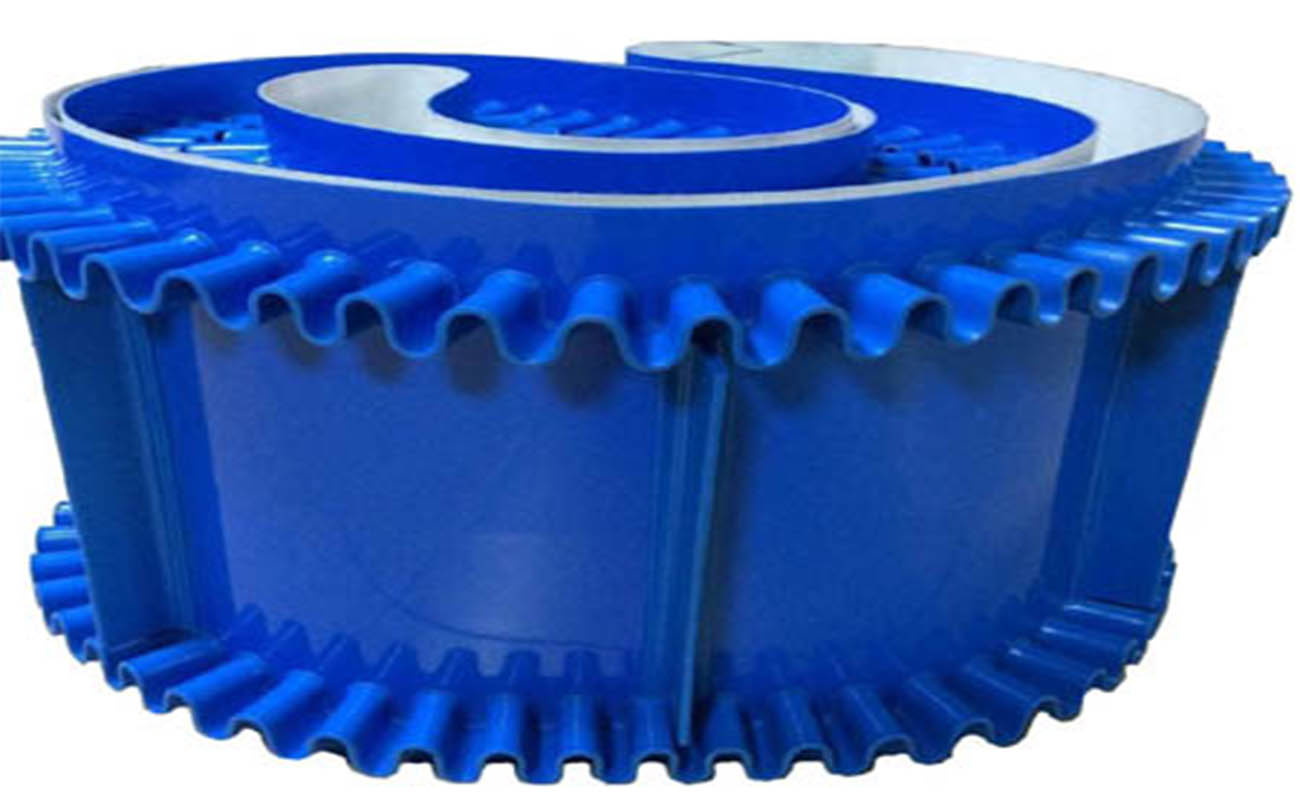 PU 2.0藍色食品級裙邊擋板帶